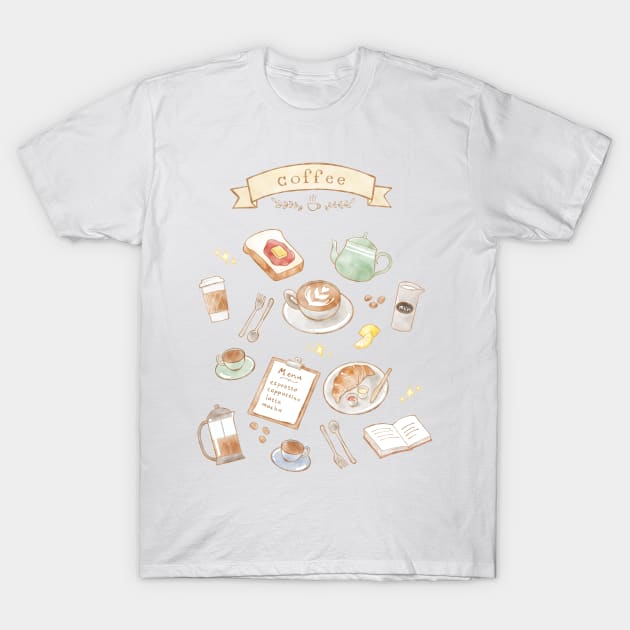 Just Coffeeshop Things T-Shirt by Avery Ota